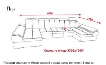 Кутовий диван розкладний ВІКОМеблі Denver P3 / Денвер П3, сіро-блакитний (Viko112-DenverP3)
