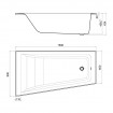 Акрилова ванна Roca Easy 160x90 см L, асиметрична + ніжки (A248411000) Акрилова ванна Roca Easy 160x90 см L, асиметрична + ніжки (A248411000)