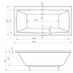 Акрилова ванна Roca Vita 180x90 см, пряма + ніжки (A24T082000) Акрилова ванна Roca Vita 180x90 см, пряма + ніжки (A24T082000)