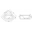 Ванна Polimat Standard кутова 140х140 + ніжки (00254) Ванна Polimat Standard кутова 140х140 + ніжки (00254)