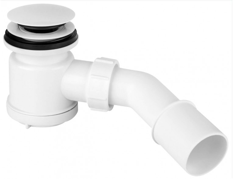 Сифон для душового піддонів McAlpine Click-Clack з отвором 50 мм, white (HC26CLCP)