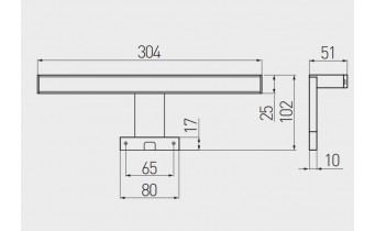 Квадратне дзеркало у ванну UWiS Lite 60х60x3 см, з підсвіткою