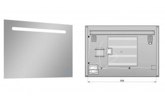 Дзеркало з LED підсвіткою у ванну Elita Lina 100, 100x70x3 см (167641)
