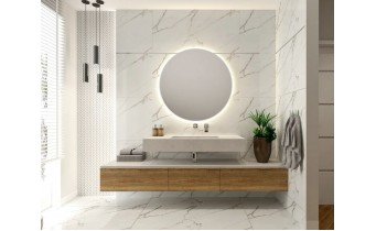 Кругле дзеркало з LED підсвіткою у ванну Elita Sharon Round 100 White, 100x100x3 см (168126)