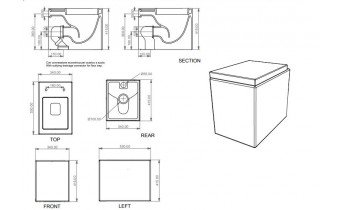 Підлоговий унітаз GSG BOX 53 см glossy Pergamon (BXWC01013)