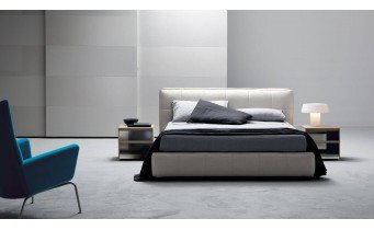 Двоспальне ліжко WoodSoft Bergamo з підйомним механізмом 140x200, ясень (Bergamo140200PM)