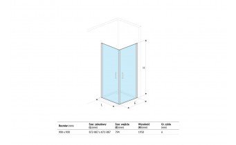 Кабіна душова квадратна EXCELLENT Seria Mazo 900x900 (KAEX.3022.1010.9090.LP)