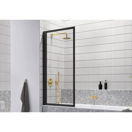 Душова шторка для ванни поворотна Excellent Fabrika 73x145, односекційна, чорний матовий (KAEX.4030.730.LP) Душова шторка для ванни поворотна Excellent Fabrika 73x145, односекційна, чорний матовий (KAEX.4030.730.LP)