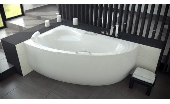 Ванна акрилова Besco Nataliana 150x100 L, Лівостороння, Асиметрична