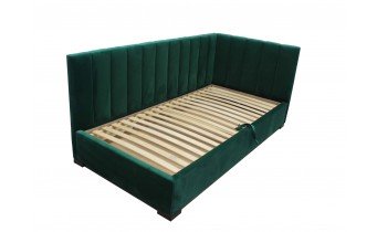 Дитяче ліжко з мякою спинкою Mia / Мія 80x190 см, та підйомним механізмом, колір, сторону та тканину можна обрати
