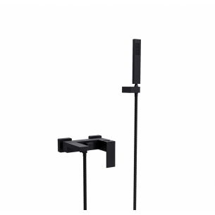Змішувач для ванни та душу Besco Modern / Varium, чорний матовий (BW-MVS-CZ) Змішувач для ванни та душу Besco Modern / Varium, чорний матовий (BW-MVS-CZ)