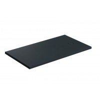 Душовий піддон, камяний Omnires Aquarock M+ 90x140 см, антиковзкий, прямокутний, Чорний матовий