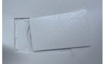 Душовий піддон конгломерат SMC, прямокутний Besco Vexo White UltraSlim 150x90x3,2 см, Білий матовий, із структорованою поверхнею