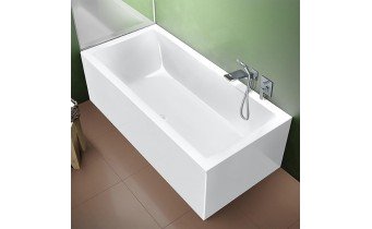 Акрилова ванна Riho Rethink Cubic Plug & Play 190x90 R, пряма з сифоном click / clack + ніжки (BD97005)