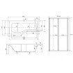 Акрилова ванна з душовою шторкою Besco Integra 150x75 L, асиметрична (WAI-150-PL2) Акрилова ванна з душовою шторкою Besco Integra 150x75 L, асиметрична (WAI-150-PL2)