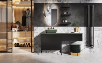Овальне дзеркало з LED підсвіткою у ванну Elita Sharon Oval 52/92 Gold, 52x92x2,4 см (168463)