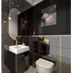 Овальне дзеркало з LED підсвіткою у ванну Elita Sharon Oval 52/92 Gold, 52x92x2,4 см (168463)