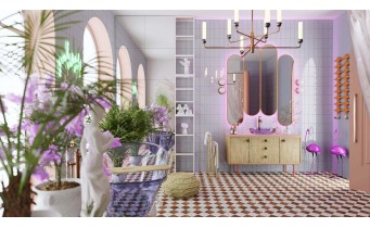 Дзеркало з LED підсвіткою у ванну Elita Sharon Long 35/150 Rose Gold, 35x150x3,1 см (168706)