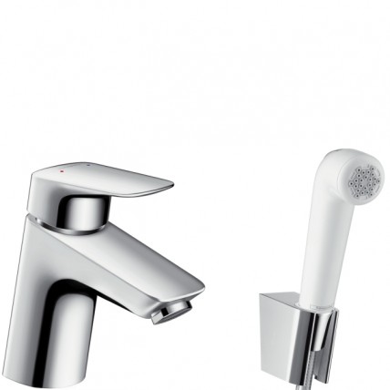 Змішувач для умивальника Hansgrohe Logis 70 з гігієнічним душем, хром (71290000)