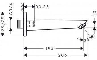 Злив для ванни Hansgrohe Logis хром (71410000)