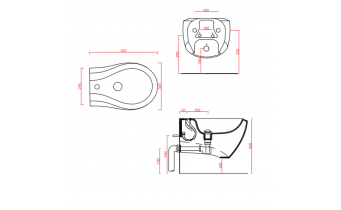 Підвісне біде ArtСeram Blend, black white (BLB0010150)