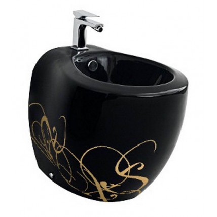 Підлогове біде ArtСeram Blend, gold lettering on black (BLB0020306)