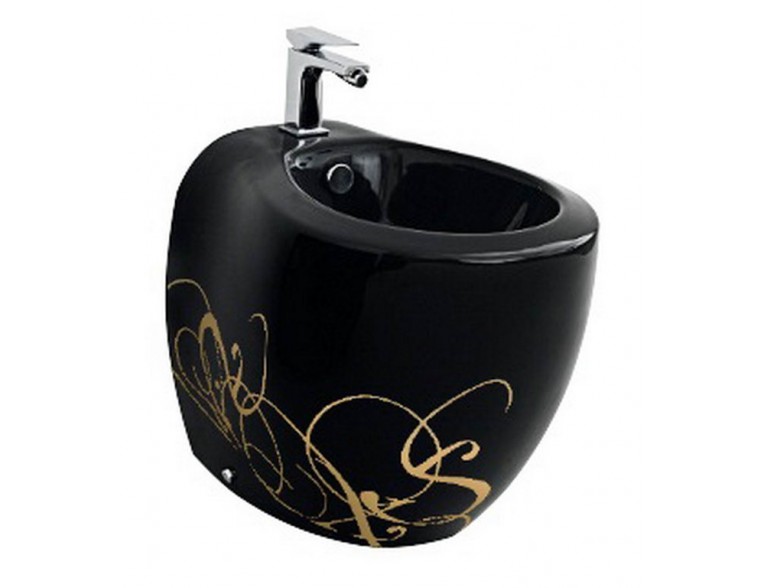 Підлогове біде ArtСeram Blend, gold lettering on black (BLB0020306)