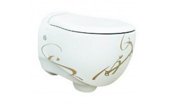 Підвісний унітаз ArtCeram Blend, gold lettering (BLV0010106)