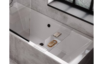 Акрилова полиця - сидіння, стілець для ванни Besco Clear 70x25 см (PW-CL-70) Акрилова полиця - сидіння, стілець для ванни Besco Clear 70x25 см (PW-CL-70)