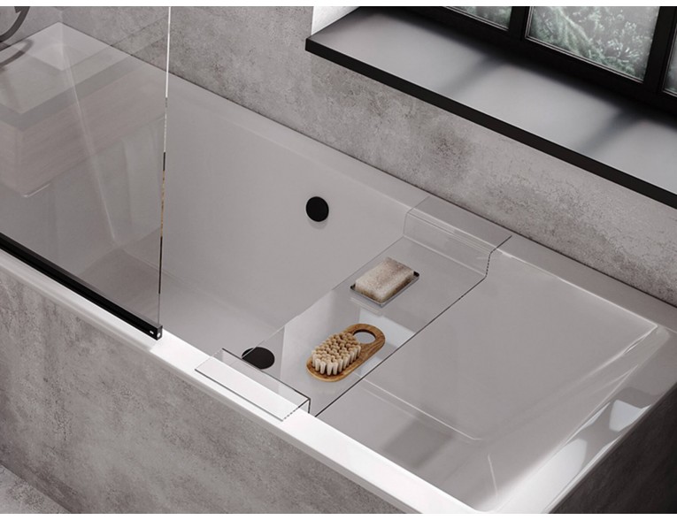 Акрилова полиця - для ванни, ванних аксесуарів Besco Clear 70x25 см (PW-CL-70)