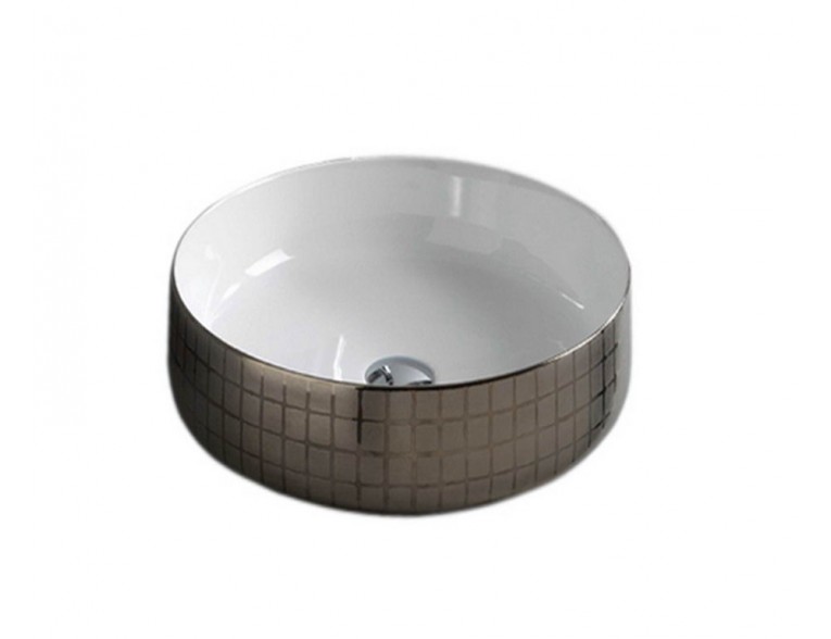 Умивальник на стільницю ArtCeram Cognac 42, platinum mosaic (COL0010158)