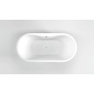 Окремостояча акрилова ванна Dusel DA 111 SARNO BLACK 180x75 см, чорно-біла, з сифоном click/clack (DU111-CBL)
