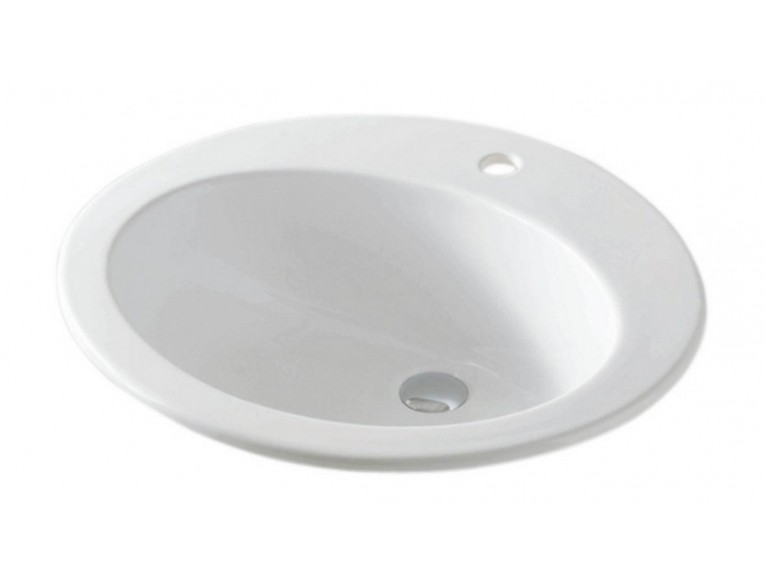 Врізний умивальник ArtCeram Eolo, white (ELL0010100)