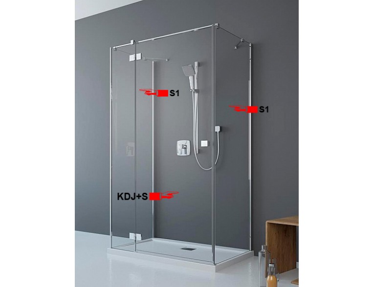 Двері для П-подібної душової кабіни Radaway Essenza New KDJ+S 100 ліві (385022-01-01L)