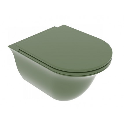 Підвісний унітаз GSG Flut 52,5 см Smart Clean Olive (FLWCSO026)