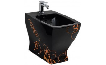 Підлогове біде ArtCeram Jazz, gold lettering black (JZB0020306) Підлогове біде ArtCeram Jazz, gold lettering black (JZB0020306)