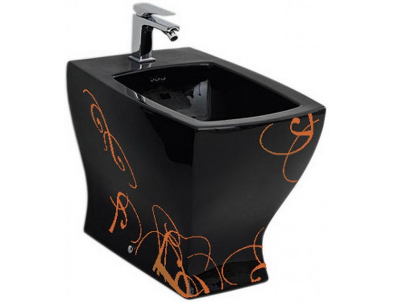 Підлогове біде ArtCeram Jazz, gold lettering black (JZB0020306)