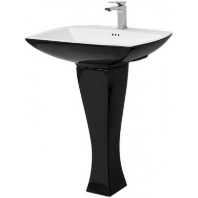 Підвісний умивальник ArtCeram Jazz, black white (JZL0040150)