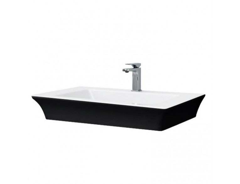 Підвісний умивальник ArtCeram Jazz, black white (JZL0070150)