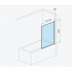 Душова шторка для ванни поворотна Excellent Seria 900, 73x145, односекційна, хромована (KAAC.1619.730.LP)