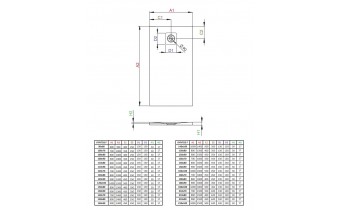 Душовий піддон, камяний Radaway Kyntos F 210x90 см, білий (HKF21090-04)