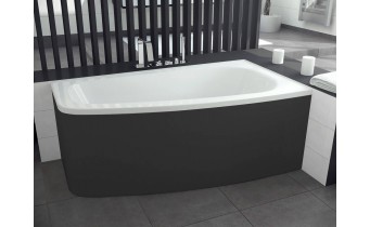 Ванна акрилова Besco Luna 150x80 R, асиметрична + чорна панель (WAL-150-NP-BL) Ванна акрилова Besco Luna 150x80 R, асиметрична + чорна панель (WAL-150-NP-BL)