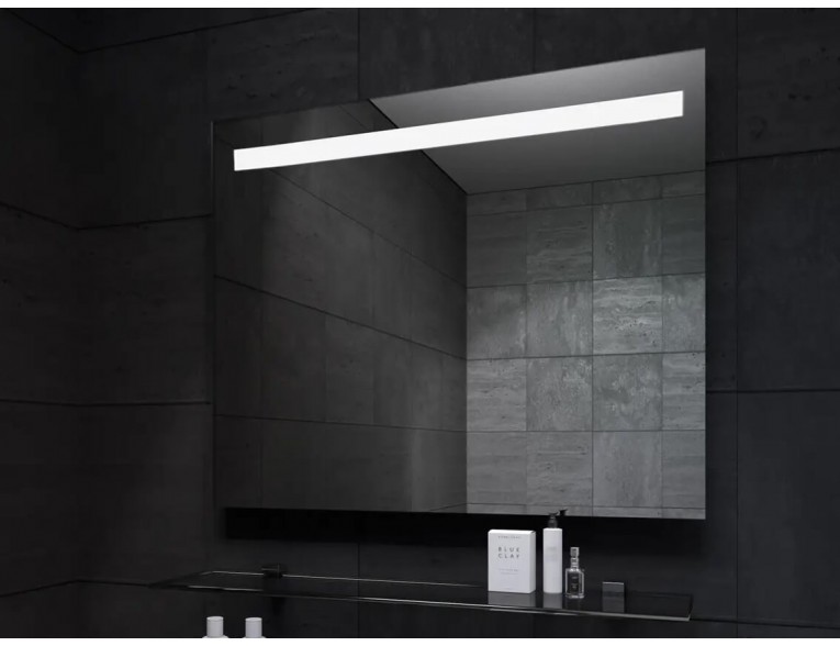 Прямокутне дзеркало з LED підсвіткою у ванну Norway 800, підвісне 80x60x4 см