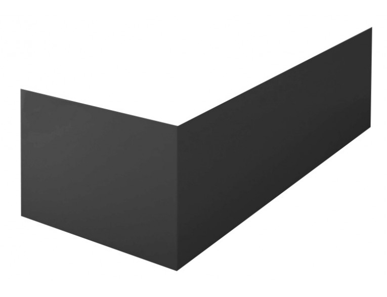 Панель для ванни Besco Intrica 170 Black / Чорна, фронтальна + бічна + кріплення до обох панелей, екран для ванни (OAI-170-PKC)