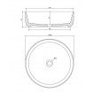 Умивальник на стільницю Omnires Tulsa 36 см, білий матовий (TULSA355BM)