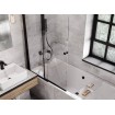 Душова шторка на ванну Besco Easy Slide Black 100x150 см, на 2 секції, прозоре скло, профіль чорний матовий (PESB-2S) Душова шторка на ванну Besco Easy Slide Black 100x150 см, на 2 секції, прозоре скло, профіль чорний матовий (PESB-2S)