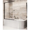 Душова шторка на ванну Besco Easy Slide Black 100x150 см, на 2 секції, прозоре скло, профіль чорний матовий (PESB-2S) Душова шторка на ванну Besco Easy Slide Black 100x150 см, на 2 секції, прозоре скло, профіль чорний матовий (PESB-2S)