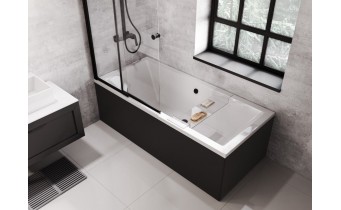 Ванна акрилова Besco Quadro 190x90, пряма + чорна панель (WAQ-190-PK-BL) Ванна акрилова Besco Quadro 190x90, пряма + чорна панель (WAQ-190-PK-BL)