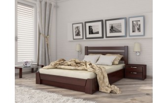 Двоспальне ліжко Естелла Селена з підйомним механізмом 160х200 буковий щит (LP-03)