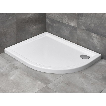 Душовий піддон асеметричний Radaway Tasos Plus E 100x80 см, Лівий, білий (STE1086-30L)